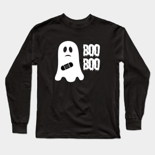 Boo boo....get it?  A ghost with a minor injury...hilarious! Long Sleeve T-Shirt